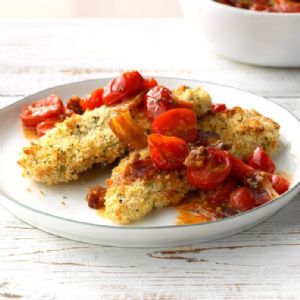 Chicken with Tomato Bacon Relish 