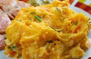 Mashed Sweet Potatoes and Celery Root 