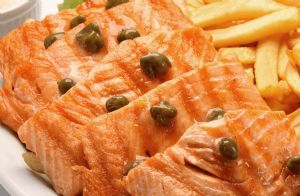 Miso Caper Glazed Salmon