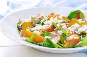 Summer Salad with Peaches and Goat Cheese