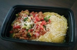 Italian Turkey w/Broccoli, Tomatoes and Mushrooms w/Roasted Parmesan Spaghetti Squash