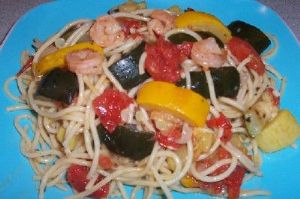 Summer Squash, Shrimp and Pasta