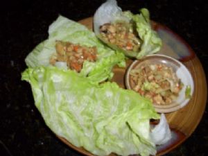 Low Cal Asian Chicken Lettuce Wraps
