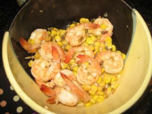 Sizzling Shrimp with Corn Relish