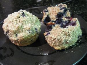 Low fat, high fiber blueberry muffins