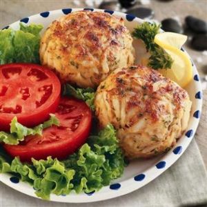crab cakes (Old Bay )