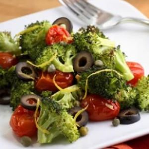 Mediterranean Roasted Broccoli & Tomatoes