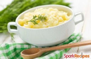 Low-Fat Slow Cooker Garlic Mashed Potatoes