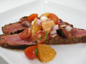  Skinny Sizzling Flank Steak with Citrus Salsa