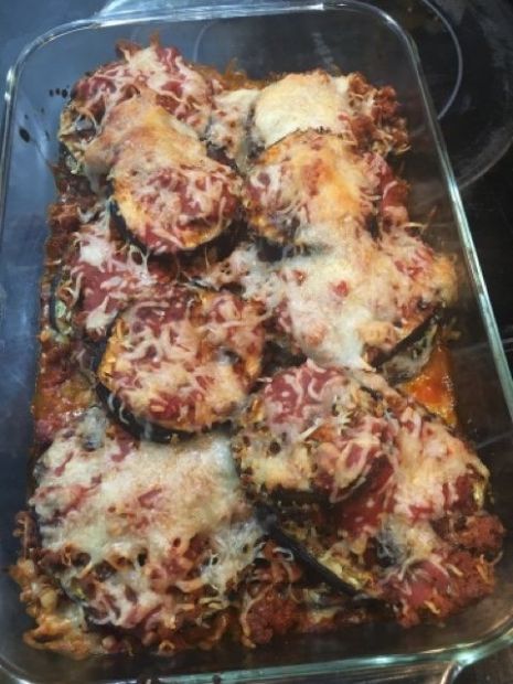 Baked Eggplant with Chorzio by Sandi