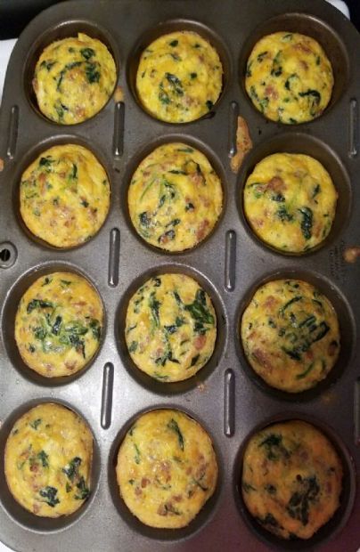 Sausage Egg Spinach Muffins