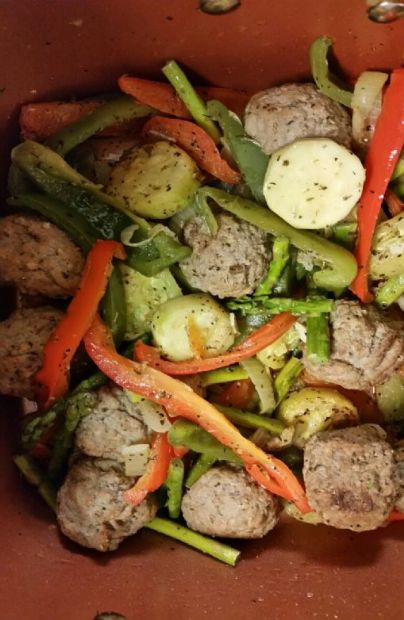 Italian Meatballs and Vegetables