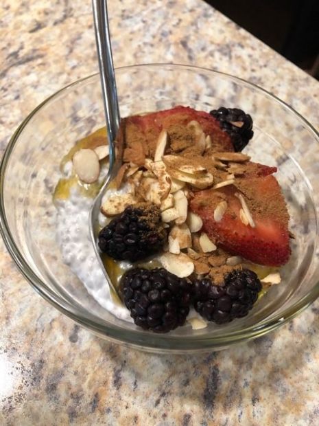 Creamy chia coconut milk pudding