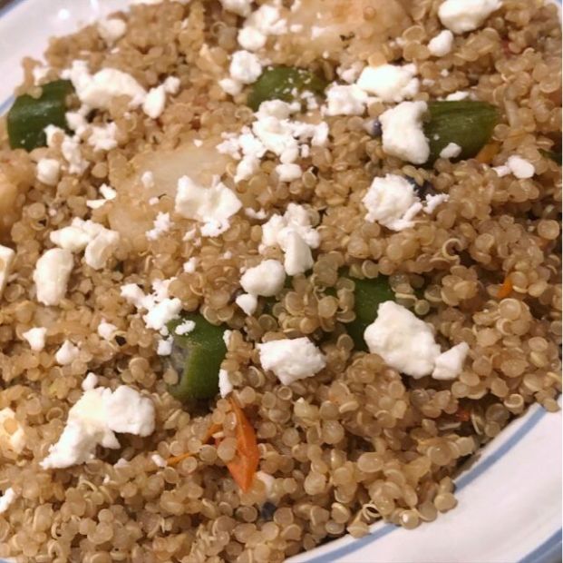 Veggie Okra Quinoa Dish