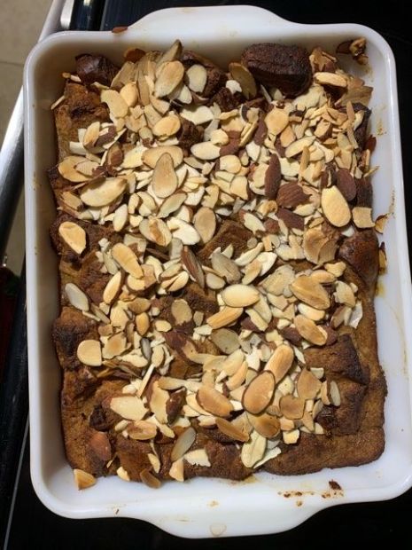 Almond Bread Pudding 