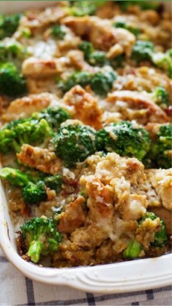 Broccoli Chicken Quinoa Casserole