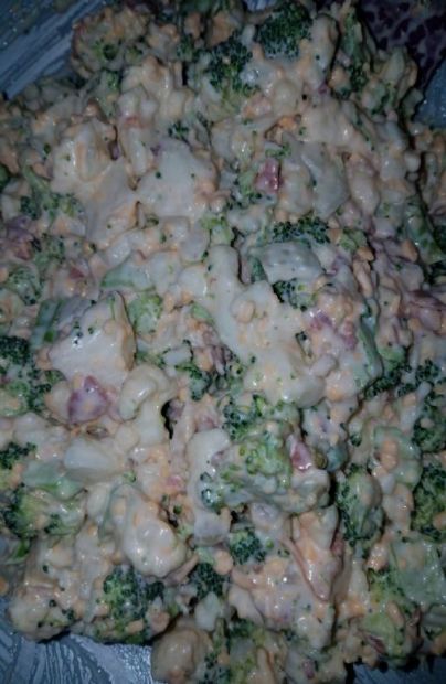 Broccoli Cauliflower Salad