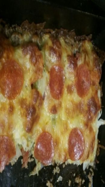 Low carb deconstructed pizza casserole