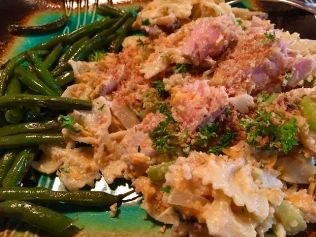 Ahi Tuna, Noodle and Vegetable Skillet Casserole