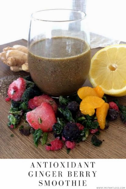 Antioxidant Ginger Berry Smoothie (instantloss.com)