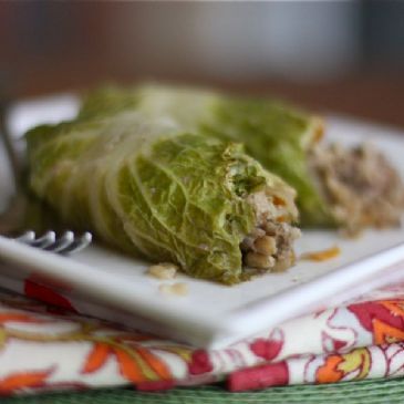 Asian Stuffed Napa Cabbage Rolls - 3 WW Smart Points