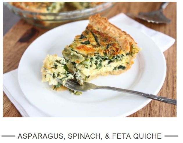 Asparagus, Spinach & Feta Quiche