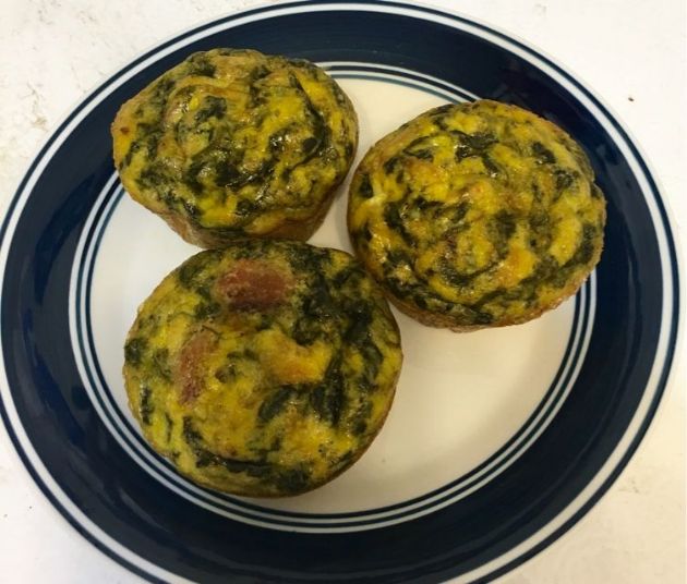 Bacon, Spinach, and Egg Muffin