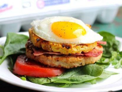 Bacon, Egg & Pineapple Turkey Burger