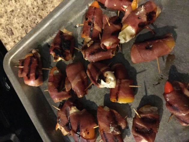 Bacon Wrapped Stuffed Sweet Peppers