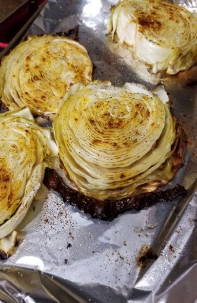 Bacon grease Cabbage steaks..Keto