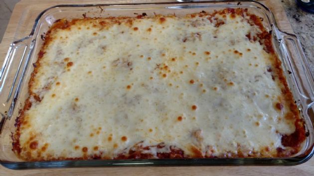 Baked Spaghetti Squash with Ground Turkey Meat Sauce