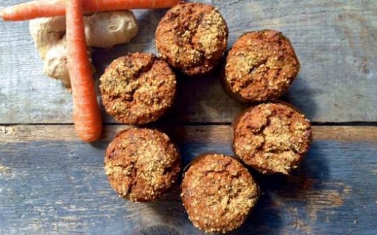 Banana, carrot and avocado muffins