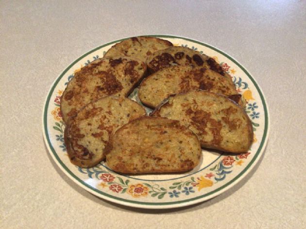 Banana French toast base (add calories per bread slice)