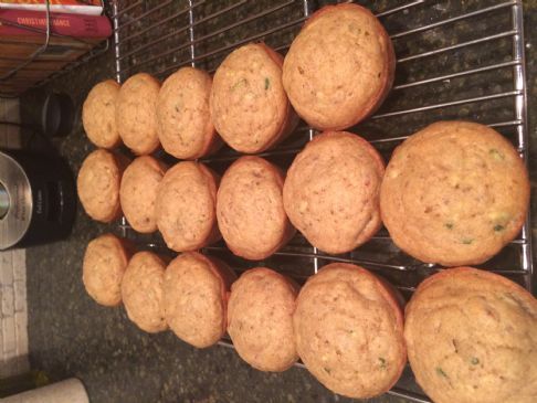 Banana Zucchini Muffins (healthier version)