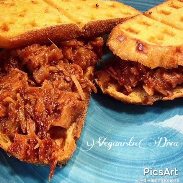 Bar-b-Que Jackfruit "aka" Vegan Pulled Pork Filling Recipe | SparkRecipes