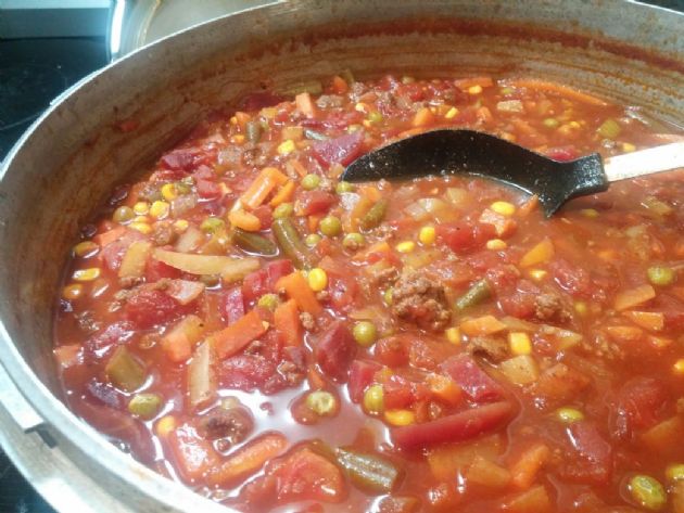 Beef Vegetable with Beets Soup