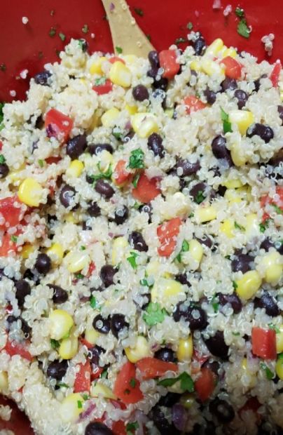 Black bean cilantro corn quinoa