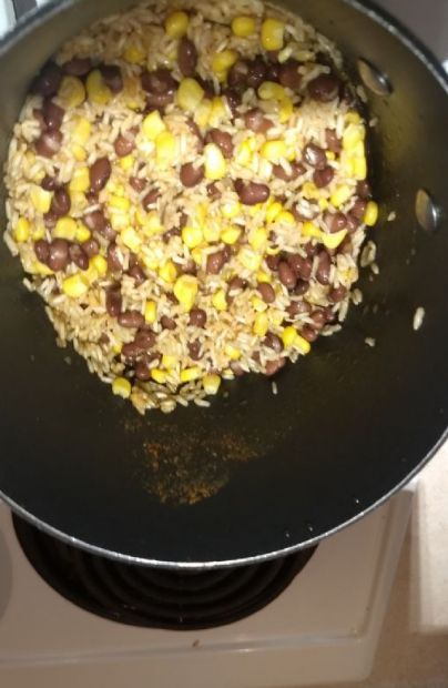 Black bean corn taco rice