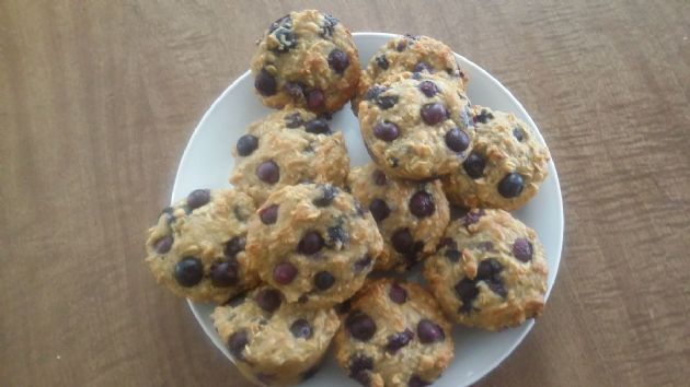 Blueberry Banana Oatmeal Muffins