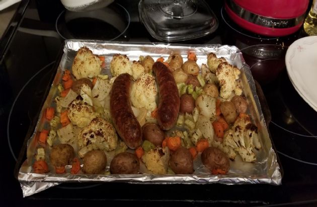 Bratwurst Sheet Pan Dinner