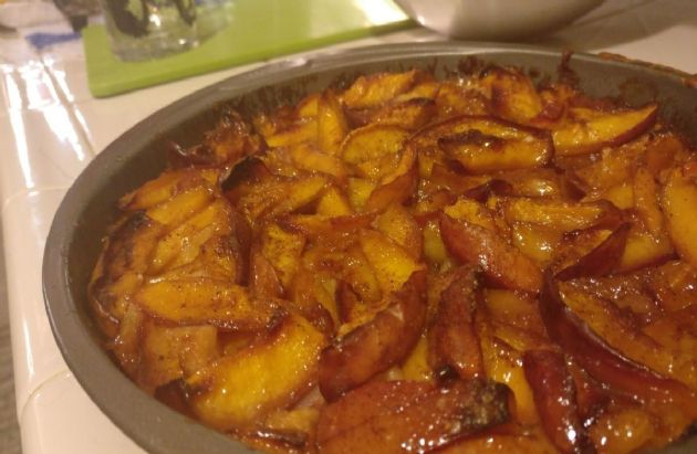 Browned Butter Nectarine Cobbler