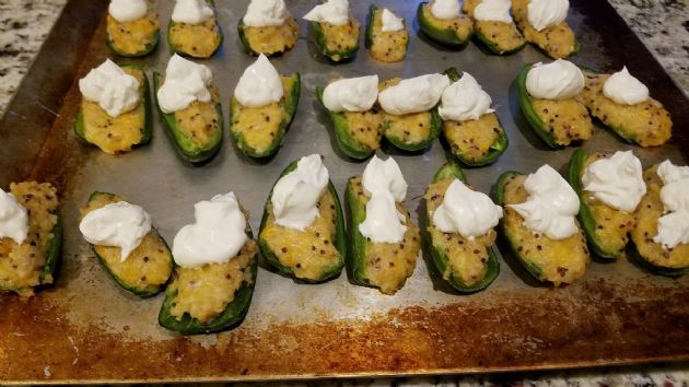 Bulgur & Quinoa Stuffed Jalapenos