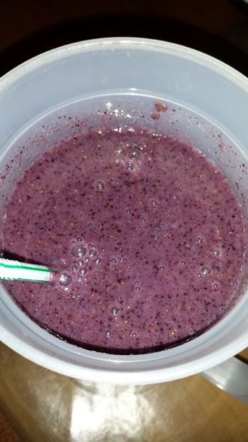 Cashew/Almond Banana Berry Cherry Cinnamon Protein Smoothie