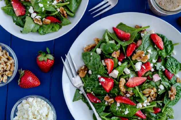 Cat O's Strawberry Walnut Ricotta Salad