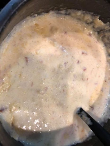 Cauliflower, Ham, and Cheddar Soup for Keto diet