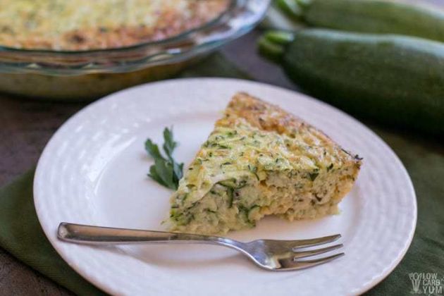 Cheddar zucchini frittata