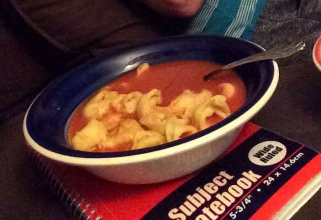 Cheese tortellini soup