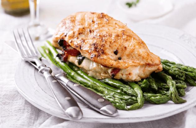 Tomato-Mozzarella-Stuffed Chicken Breast