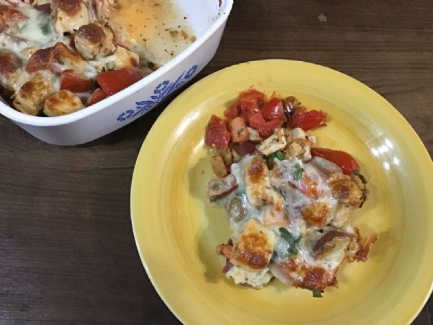 Chicken Tomato & Potato Bake