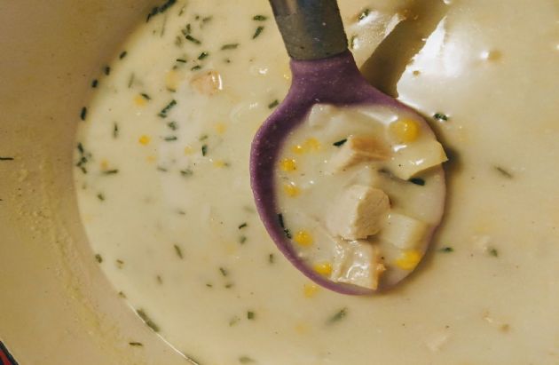 Chicken corn chowder soup